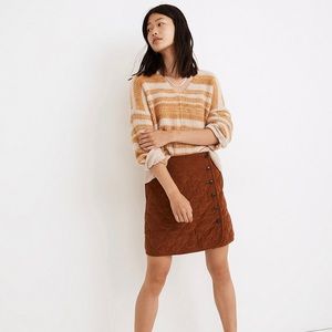 Madewell Corduroy Quilted Mini Skirt NWT
